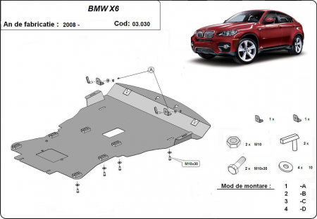 Scut motor Bmw - Scut motor metalic BMW X6 fabricat dupa 2008