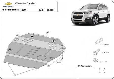Scut motor Chevrolet - Scut motor metalic Chevrolet Captiva dupa 2011 (2.2Td, 2.4)