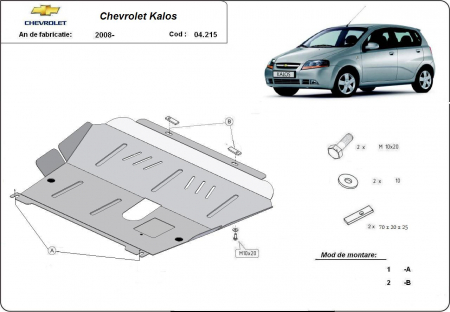 Scut motor Chevrolet - Scut motor metalic Chevrolet Kalos dupa 2008