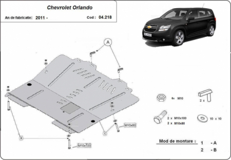 Scut motor Chevrolet - Scut motor metalic Chevrolet Orlando dupa 2011