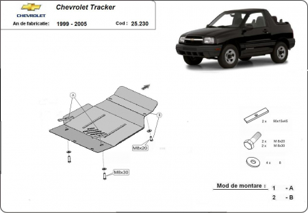 Scut motor Chevrolet - Scut motor metalic Chevrolet Tracker 1999-2005