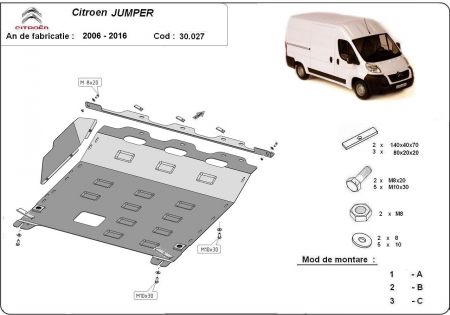 Scut motor Citroen - Scut motor metalic Citroen Jumper dupa 2006