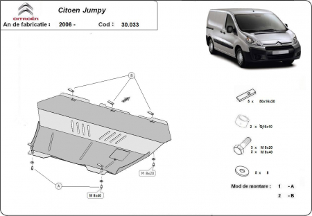 Scut motor Citroen Jumpy - Scut motor metalic Citroen Jumpy dupa 2006