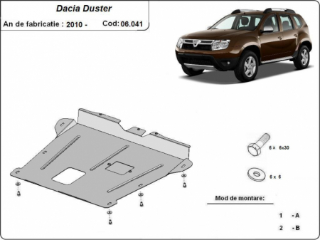 Scut motor Dacia - Scut motor metalic Dacia Duster dupa 2010