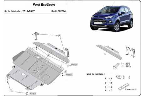 Scut motor Ford - Scut motor metalic Ford EcoSport 2011-2017