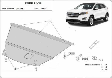 Scut motor Ford - Scut motor metalic Ford Edge dupa 2014