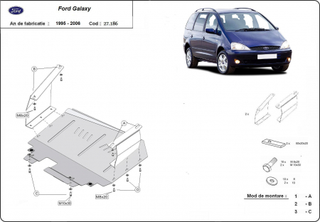 Scut motor Ford - Scut motor metalic Ford Galaxy 1995 - 2006