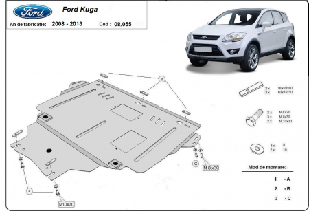 Scut motor Ford - Scut motor metalic Ford Kuga dupa 2008