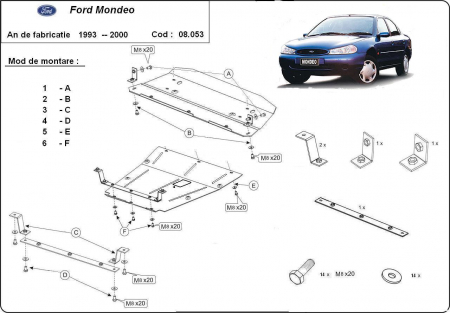 Scut motor Ford - Scut motor metalic Ford Mondeo 1993 - 2000