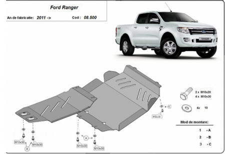 Scut motor Ford - Scut motor metalic Ford Ranger dupa 2011