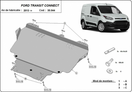Scut motor Ford - Scut motor metalic Ford Transit Connect dupa 2013