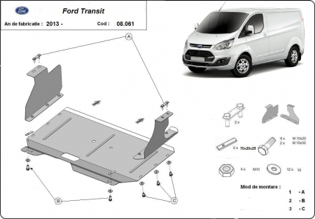 Scut motor Ford - Scut motor metalic Ford Transit Custom 2.2 Td fabricat dupa 2013