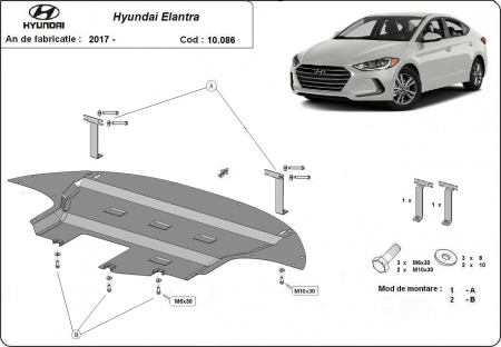 Scut motor Hyundai - Scut motor metalic Hyundai Elantra dupa 2017