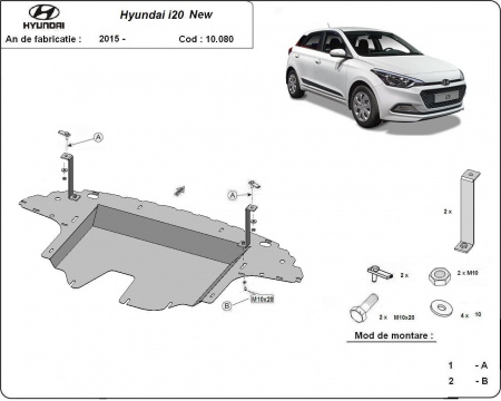 Scut motor Hyundai - Scut motor metalic Hyundai i20 dupa 2015