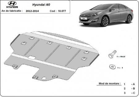 Scut motor Hyundai - Scut motor metalic Hyundai I40 fabricat dupa 2012
