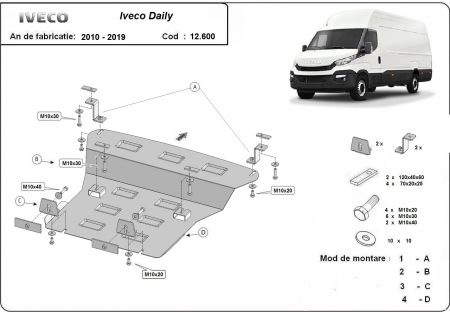 Scut motor Iveco - Scut motor metalic Iveco Daily dupa 1999 (prezent)