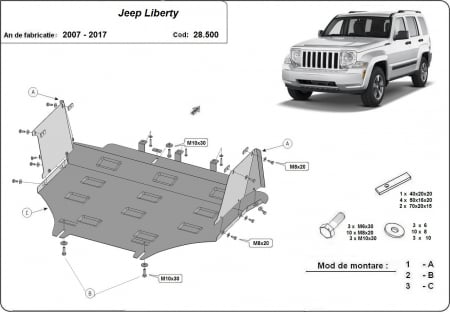 Scut motor Jeep - Scut motor metalic Jeep Liberty 2007-2017