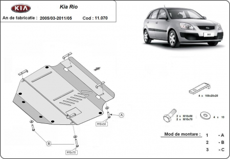 Scut motor Kia - Scut motor metalic Kia Rio 2 2005-2011