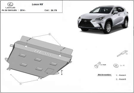 Scut motor Lexus - Scut motor metalic Lexus NX dupa 2014