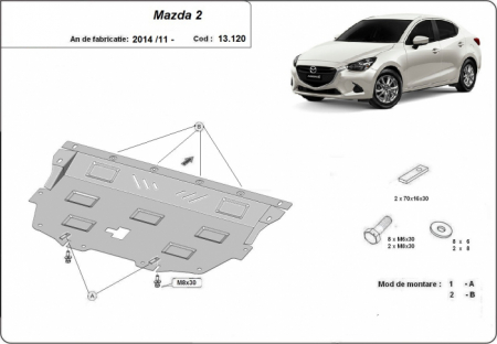 Scut motor Mazda - Scut motor metalic Mazda 2 2014-2017