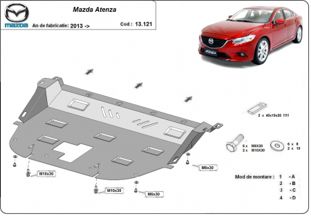 Scut motor Mazda - Scut motor metalic Mazda Atenza dupa 2013