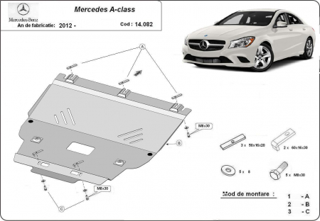 Scut motor Mercedes - Scut motor metalic Mercedes A-Class W176 dupa 2012