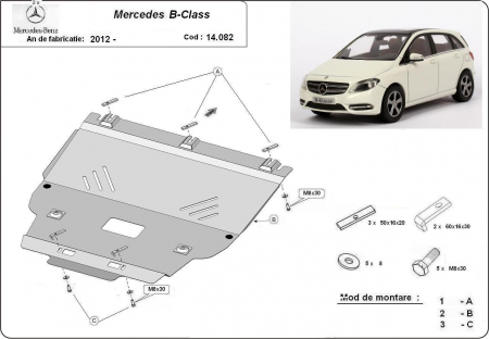 Scut motor Mercedes - Scut motor metalic Mercedes B-Class W246 dupa 2012