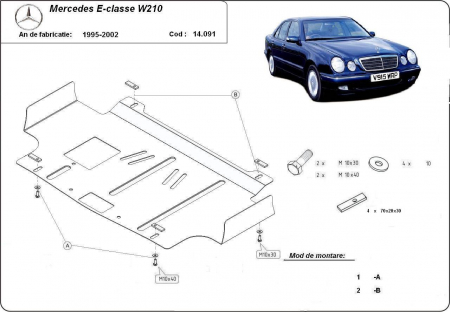 Scut motor Mercedes - Scut motor metalic Mercedes E-Class W210 1995-2002