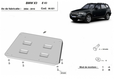 Scut motor Bmw - Scut motor metalic BMW X3 E83 2003-2010