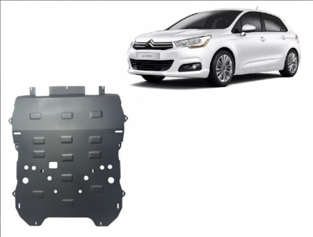 Scut motor metalic extins Citroen C4 2013-2018 bara fata otel 2mm cod 18.201 Karmaster [1]