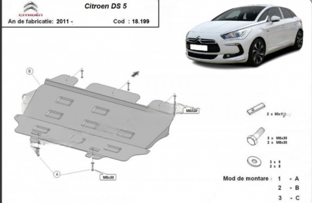 Scut motor Citroen - Scut motor metalic Citroen DS5 dupa 2011