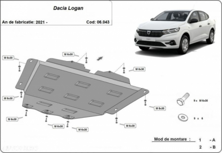 Scut motor Dacia - Scut motor metalic metalic Dacia Logan dupa 2021