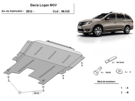 Scut motor Dacia - Scut motor metalic Dacia Logan MCV fabricata dupa 2012
