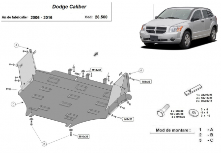 Scut motor Dodge - Scut motor metalic Dodge Caliber 2006-2016