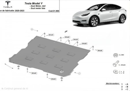 Scut motor Tesla - Scut-Motor-Metal-Fata-Tesla-Model-Y-AWD-2020-2023-Karmaster