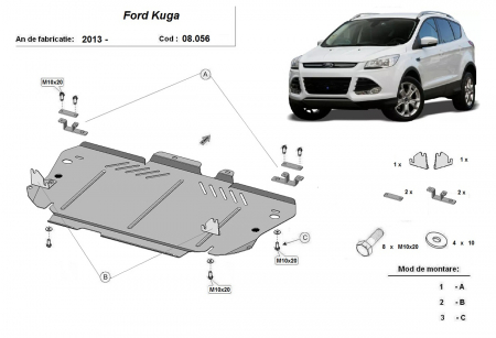 Scut motor Ford - Scut motor metalic Ford Kuga dupa 2013