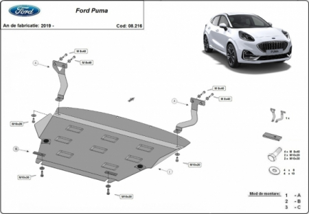 Scut motor Ford Puma - Scut motor metalic Ford Puma dupa 2019