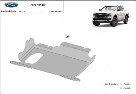 Scut motor Ford Ranger - Scut motor metalic Ford Ranger 2023 - prezent