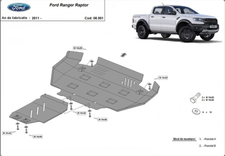 Scut motor Ford Ranger Raptor - Scut motor metalic Ford Ranger Raptor 2020 - 2023