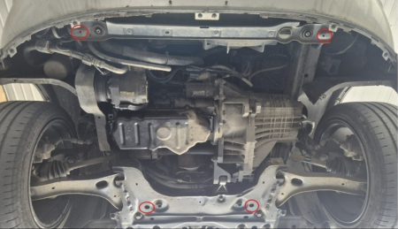Scut motor metalic Ford Transit Connect (2002 - 2012) oțel 2mm, cod 08.047 - Karmaster [3]