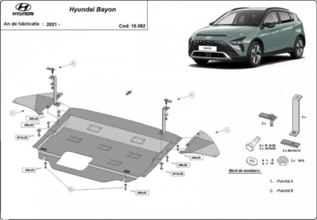 Scut motor Hyundai - Scut motor metalic Hyundai Bayon 2021 - prezent