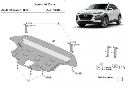 Scut motor Hyundai - Scut motor metalic Hyundai Kona dupa 2018