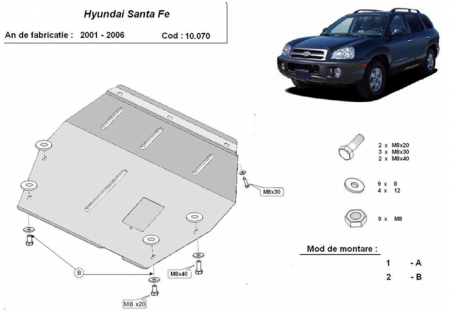Scut motor Hyundai - Scut motor metalic Hyundai Santa Fe 2001 - 2006