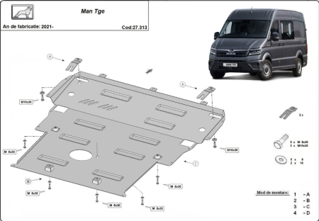 Scut motor MAN - Scut-Motor-Metalic-MAN-TGE-2021-Prezent-Karmaster
