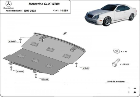 Scut motor Mercedes - Scut motor metalic Mercedes CLK W208 fabricat intre 1997 - 2002