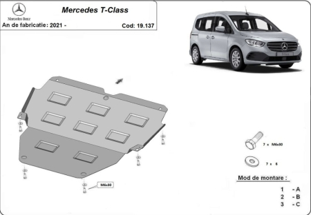 Scut motor Mercedes - Scut-Motor-Metal-Otel-2mm-Mercedes-T-Class-W447-2021-Prezent-Karmaster