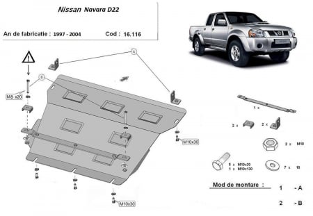 Scut motor Nissan - Scut motor metalic Nissan Pick Up (D22) 1997-2014