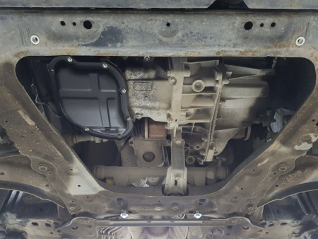 Scut motor metalic Nissan Pulsar 2014-2018 Karmaster, otel 2mm, protectie motor si cutie viteze, fereastra service ulei, cod 16.107 [3]