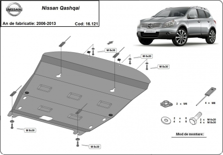 Scut motor Nissan Qashqai - Scut motor metalic Nissan Qashqai J10 dupa 2006