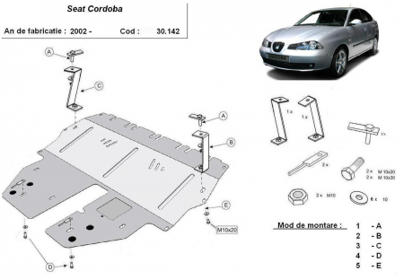 Scut motor Seat - Scut motor metalic Seat Cordoba 2002-2010 (benzina)